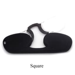 NONOR Silicone Nose Clip Pocket Glasses for Men Women Portable TR Round Frameless Reader Glasses