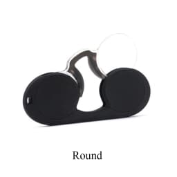 NONOR Silicone Nose Clip Pocket Glasses for Men Women Portable TR Round Frameless Reader Glasses