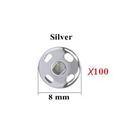 100/50PCS Press Buttons Sew on Snap Buttons Metal Snap Fastener Buttons Press Button for DIY Garment Sewing Clothing 8/10MM