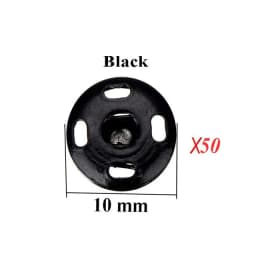 100/50PCS Press Buttons Sew on Snap Buttons Metal Snap Fastener Buttons Press Button for DIY Garment Sewing Clothing 8/10MM