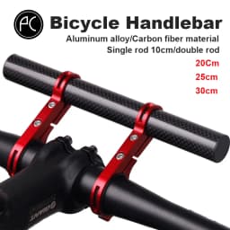 Bicycle Handlebar Extension Bar 10 20 30cm Alloy or Carbon Rod Light Computer Mount Bracket for MTB and Road Cycling Accessories