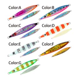 FSTK Fishing Lure Metal Jig Slow Jig Long Casting Spoon 20g40g60g80g Artificial Bait with Assist Hook Off Shore UV Cast Jigging