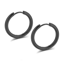 2PC /Set Stainless Steel Small Hoop Earrings for Women Men Gold Color Black Circle Thick Ear Ring Huggie Earrings Hoop Piercing