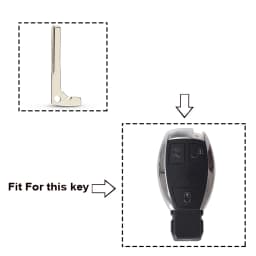 KEYYOU Replacement Remote New Arrival Smart Chrome Blank Key Uncut Blade Insert For Mercedes Benz Uncut Key Blade Accessories
