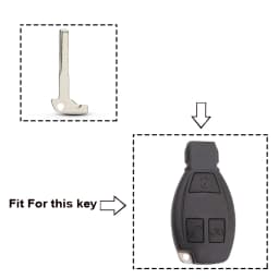 KEYYOU Replacement Remote New Arrival Smart Chrome Blank Key Uncut Blade Insert For Mercedes Benz Uncut Key Blade Accessories