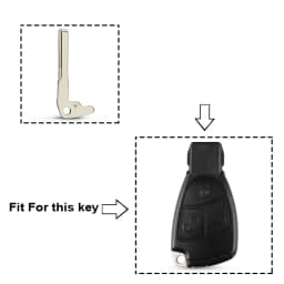 KEYYOU Replacement Remote New Arrival Smart Chrome Blank Key Uncut Blade Insert For Mercedes Benz Uncut Key Blade Accessories