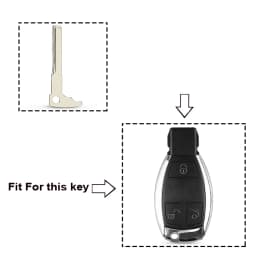 KEYYOU Replacement Remote New Arrival Smart Chrome Blank Key Uncut Blade Insert For Mercedes Benz Uncut Key Blade Accessories