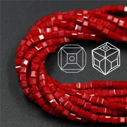 Czech Square Crystal Spacer Beads Yellow 2/3/4MM Faceted Glass Cube Loose Beads DIY Making For Needlework Accessories Jewelry