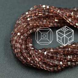 Czech Square Crystal Spacer Beads Yellow 2/3/4MM Faceted Glass Cube Loose Beads DIY Making For Needlework Accessories Jewelry