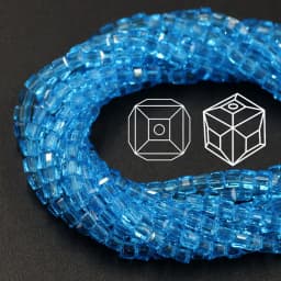 Czech Square Crystal Spacer Beads Yellow 2/3/4MM Faceted Glass Cube Loose Beads DIY Making For Needlework Accessories Jewelry