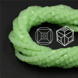 Czech Square Crystal Spacer Beads Yellow 2/3/4MM Faceted Glass Cube Loose Beads DIY Making For Needlework Accessories Jewelry