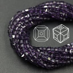Czech Square Crystal Spacer Beads Yellow 2/3/4MM Faceted Glass Cube Loose Beads DIY Making For Needlework Accessories Jewelry