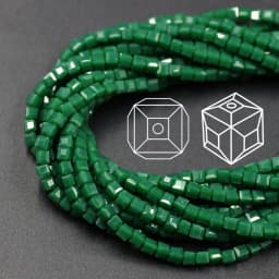 Czech Square Crystal Spacer Beads Yellow 2/3/4MM Faceted Glass Cube Loose Beads DIY Making For Needlework Accessories Jewelry