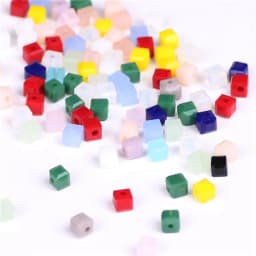 Czech Square Crystal Spacer Beads Yellow 2/3/4MM Faceted Glass Cube Loose Beads DIY Making For Needlework Accessories Jewelry