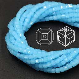 Czech Square Crystal Spacer Beads Yellow 2/3/4MM Faceted Glass Cube Loose Beads DIY Making For Needlework Accessories Jewelry