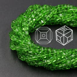 Czech Square Crystal Spacer Beads Yellow 2/3/4MM Faceted Glass Cube Loose Beads DIY Making For Needlework Accessories Jewelry