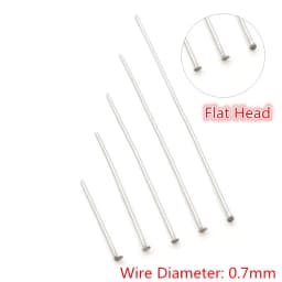 No Fade 100pcs/Lot 20-70 mm 316 Stainless Steel Ball Pins Findings Ball Head Pins For Jewelry Making DIY Supplies Accessories