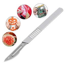 10pcs 11# 23# Carbon Steel Surgical Scalpel Blades + 1pc Handle Scalpel DIY Cutting Tool PCB Repair Animal Surgical Knife