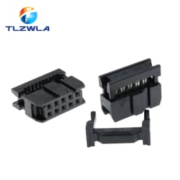 10PCS 2.54MM Pitch 6 Position 8 10 12 14 16 18 20 24 26 30 34 40 Pin Female IDC Socket IDC Connector Ribbon Cable