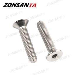 ZONSANTA M2 M2.5 M3 M4 M5 M6 Din7991 304 Stainless Steel Bolt Hexagon Hex Socket Flat Head Countersunk Screw Furniture Screws
