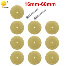 12pcs 1set 16-60mm Diamond Wheel Saw Circular Cutting Blade Rotary Tool Titanium Plated Diamond Cutting Blade