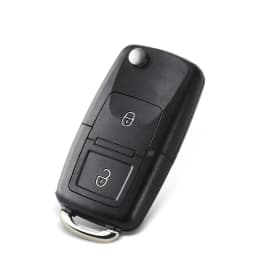 KEYYOU 2 Button Folding Car Remote Key Flip Folding Key Shell Case For Volkswagen Vw Jetta Golf Passat Beetle Skoda Seat Polo B5