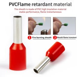 CHFRPU 100pcs Insulated Ferrules Terminal Crimp Terminator Cold Pressed Insulated Termina VE0508 7508 1008 1508 2508 4009