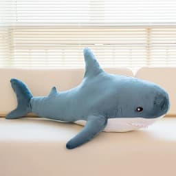 140CM Big Soft Simulation Cute Shark Plush Toys Kawaii Stuffed Kids Children Boys Girls Lovely Animal Pillow for Birthday Gifts