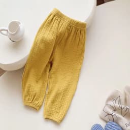 Solid Color Lantern Pants For Boys And Girls Summer New Versatile Loose Simple Trousers Toddler Thin Cotton Mosquito Proof Pants