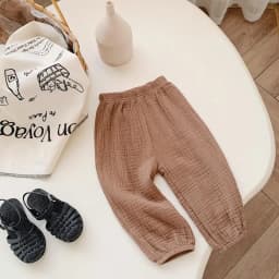Solid Color Lantern Pants For Boys And Girls Summer New Versatile Loose Simple Trousers Toddler Thin Cotton Mosquito Proof Pants
