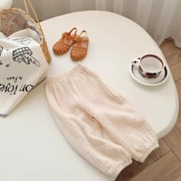 Solid Color Lantern Pants For Boys And Girls Summer New Versatile Loose Simple Trousers Toddler Thin Cotton Mosquito Proof Pants