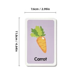 36 Double-Sided Vegetable Recognition Cards, Children's Early Education and Cognitive Development Picture-Based Learning Cards for Recognizing Objects and Words