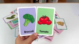 36 Double-Sided Vegetable Recognition Cards, Children's Early Education and Cognitive Development Picture-Based Learning Cards for Recognizing Objects and Words