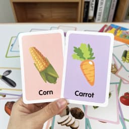 36 Double-Sided Vegetable Recognition Cards, Children's Early Education and Cognitive Development Picture-Based Learning Cards for Recognizing Objects and Words