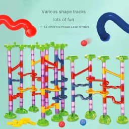 Children'S Diy Montessori Toy Puzzle Track Block Children'S Building Assembly Maze Ball Roller Toy Family Interactive Game Gift