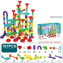 Children'S Diy Montessori Toy Puzzle Track Block Children'S Building Assembly Maze Ball Roller Toy Family Interactive Game Gift
