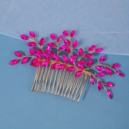 Trendy Silver Rhinestone Bridal Hair Combs Wedding Head Accessories Green Bride Headpiece Handmade Women Party Tiaras