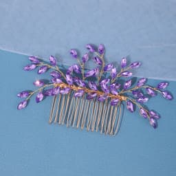 Trendy Silver Rhinestone Bridal Hair Combs Wedding Head Accessories Green Bride Headpiece Handmade Women Party Tiaras