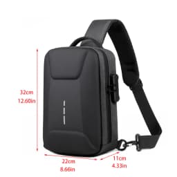 Anti-theft Combination Lock Chest Packs With USB Charging Port Fashion Business Men's Crossbody Bag Travel Storage Shoulder Bag
