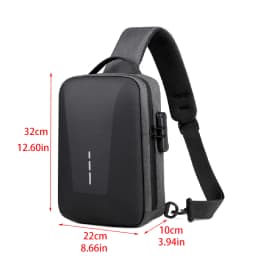 Anti-theft Combination Lock Chest Packs With USB Charging Port Fashion Business Men's Crossbody Bag Travel Storage Shoulder Bag