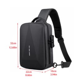 Anti-theft Combination Lock Chest Packs With USB Charging Port Fashion Business Men's Crossbody Bag Travel Storage Shoulder Bag