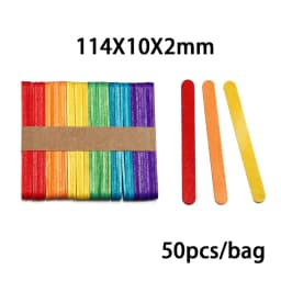 50-150Pcs Epoxy Resin Jewelry making Tools Silicone Wood Stick Natural Wooden Pop Popsicle Sticks Wood Craft Ice Cream Sticks