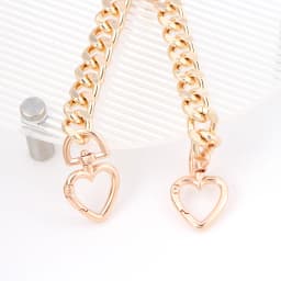 1pc Metal Purse Chain Strap Extender Heart Shape Purse Chain for Accessory Charms, Lengthen Crossbody Shoulder Handbags Strap