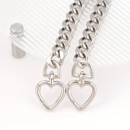 1pc Metal Purse Chain Strap Extender Heart Shape Purse Chain for Accessory Charms, Lengthen Crossbody Shoulder Handbags Strap
