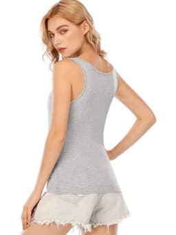 Solid color multifunctional vest, casual workout round neck sleeveless top, women's