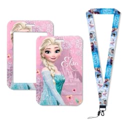 Hot-Selling Frozen 2 Elsa Anna Princess Olaf Cute Design Badge Holder ID Credit Card Pass Hang Rope Lanyard Accessories Gifts
