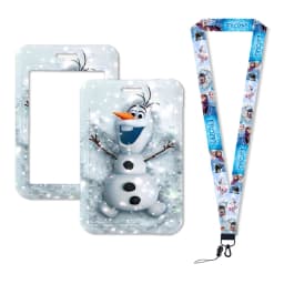 Hot-Selling Frozen 2 Elsa Anna Princess Olaf Cute Design Badge Holder ID Credit Card Pass Hang Rope Lanyard Accessories Gifts