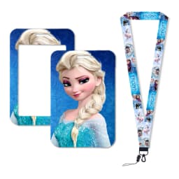 Hot-Selling Frozen 2 Elsa Anna Princess Olaf Cute Design Badge Holder ID Credit Card Pass Hang Rope Lanyard Accessories Gifts