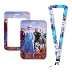 Hot-Selling Frozen 2 Elsa Anna Princess Olaf Cute Design Badge Holder ID Credit Card Pass Hang Rope Lanyard Accessories Gifts