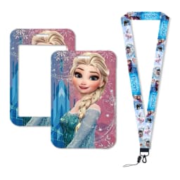 Hot-Selling Frozen 2 Elsa Anna Princess Olaf Cute Design Badge Holder ID Credit Card Pass Hang Rope Lanyard Accessories Gifts